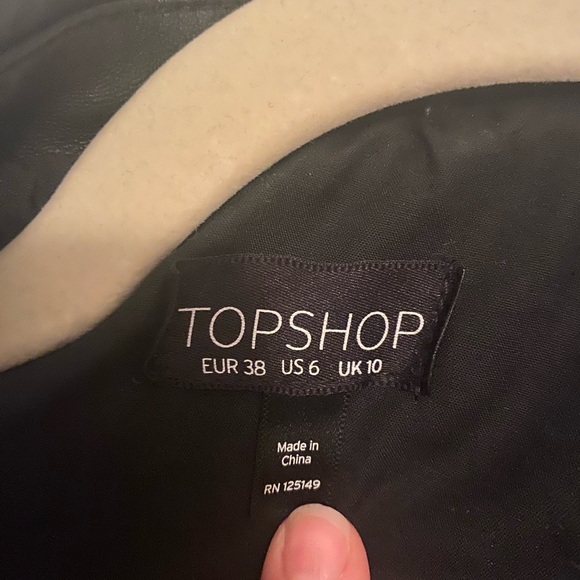 TOPSHOP Faux Leather Jacket - Picture 3 of 4